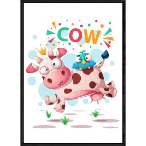 Tableau animal vache – 32×42