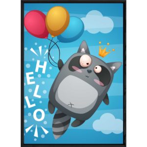 Tableau animal raton laveur – 32x42