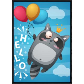 Tableau animal raton laveur – 23x32