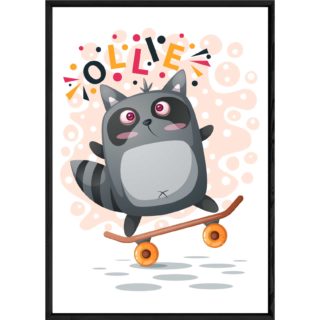 Tableau animal raton laveur – 23x32