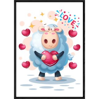 Tableau animal mouton – 23x32