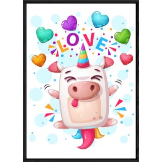 Tableau animal licorne – 23x32