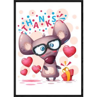 Tableau animal souris – 23x32