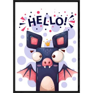 Tableau animal chauve souris – 23x32