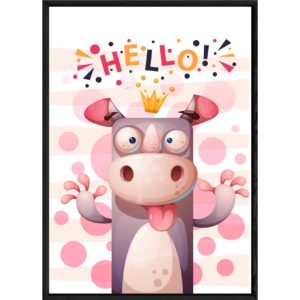 Tableau animal rhinocéros – 23x32