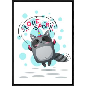 Tableau animal raton laveur – 32x42