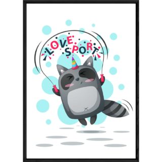 Tableau animal raton laveur – 23x32