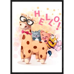 Tableau animal girafe – 32x42