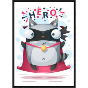 Tableau animal raton laveur – 23x32