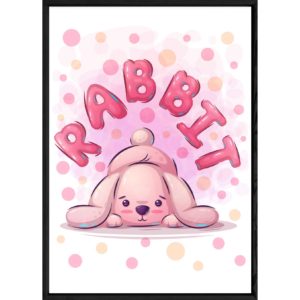 Tableau animal lapin – 32×42