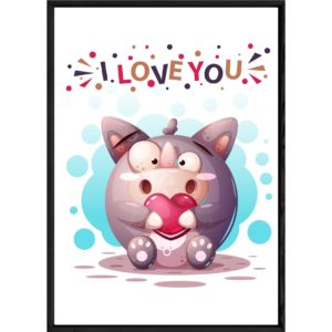 Tableau animal rhinocéros – 23x32