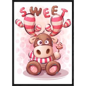 Tableau animal cerf – 32x42