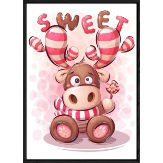 Tableau animal cerf – 23x32