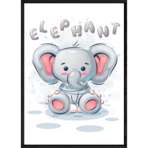 Tableau animal éléphant – 23x32