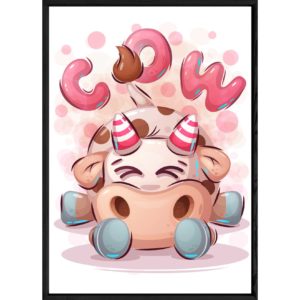 Tableau animal vache – 23x32