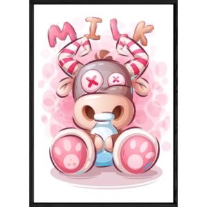 Tableau animal vache – 23x32