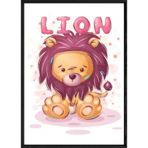 Tableau animal lion – 32x42