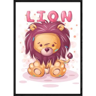 Tableau animal lion – 23x32