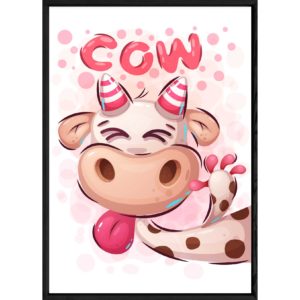 Tableau animal vache – 23x32