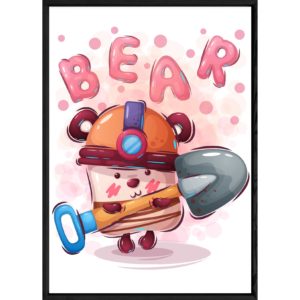 Tableau animal ourson – 23x32