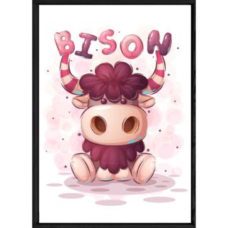 Tableau animal bison – 23x32