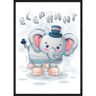 Tableau animal éléphant – 23x32
