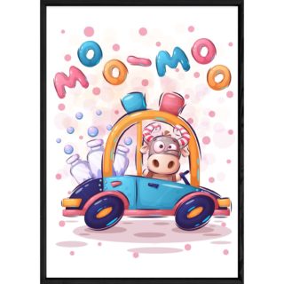 Tableau animal vache – 23x32