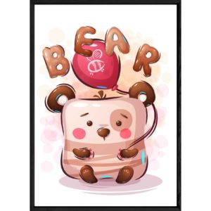 Tableau animal ourson – 23×32