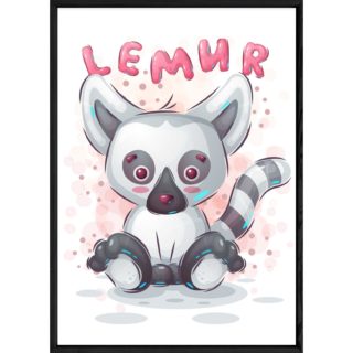 Tableau animal lémurien – 23x32