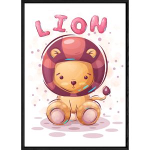 Tableau animal lion – 23x32