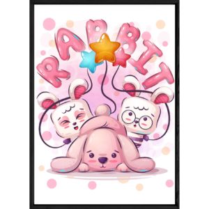 Tableau animal lapin – 23x32