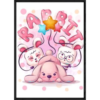 Tableau animal lapin – 23x32