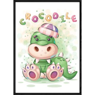 Tableau animal crocodile – 23x32