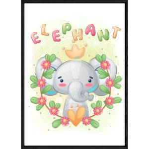 Tableau animal éléphant – 23x32