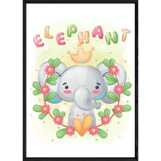 Tableau animal éléphant – 23x32