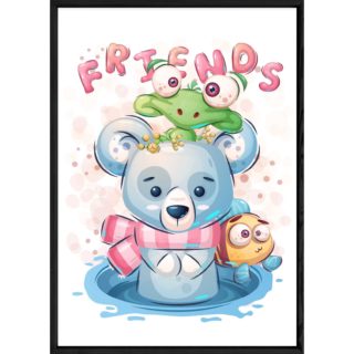 Tableau animal ourson – 23x32