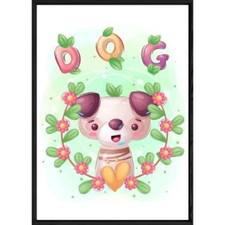 Tableau animal chien – 23x32