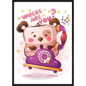 Tableau animal ourson – 23x32