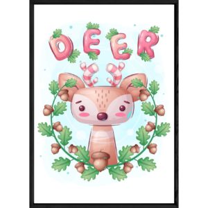 Tableau animal cerf – 23x32