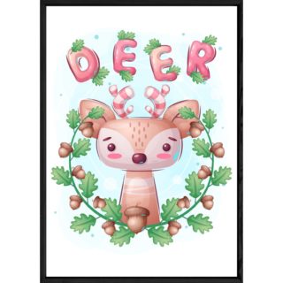 Tableau animal cerf – 23x32