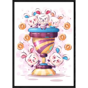 Tableau animal lapin – 32×42