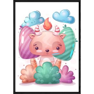 Tableau animal démon – 23x32