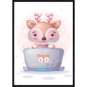 Tableau animal cerf – 23x32