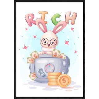 Tableau animal lapin – 23x32