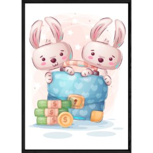 Tableau animal lapin – 23x32