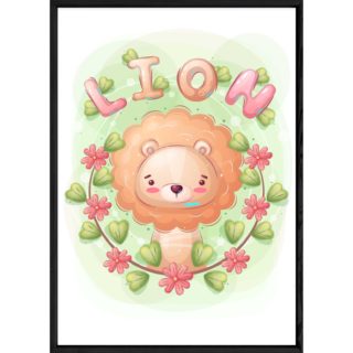 Tableau animal lion – 23x32