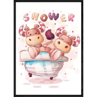 Tableau animal vache – 23x32