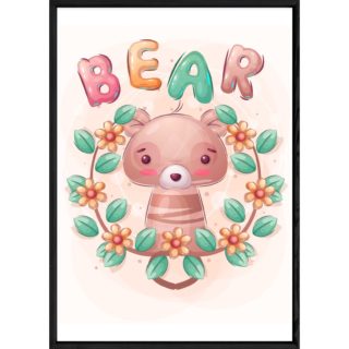 Tableau animal ourson – 23x32