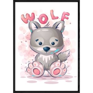 Tableau animal loup – 23x32
