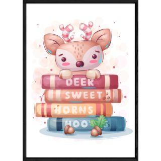 Tableau animal cerf – 23x32